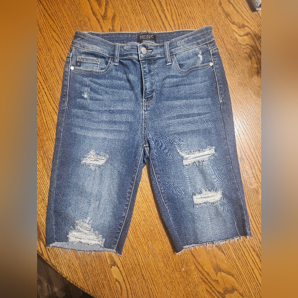 Judy Blue Distressed Denim Shorts